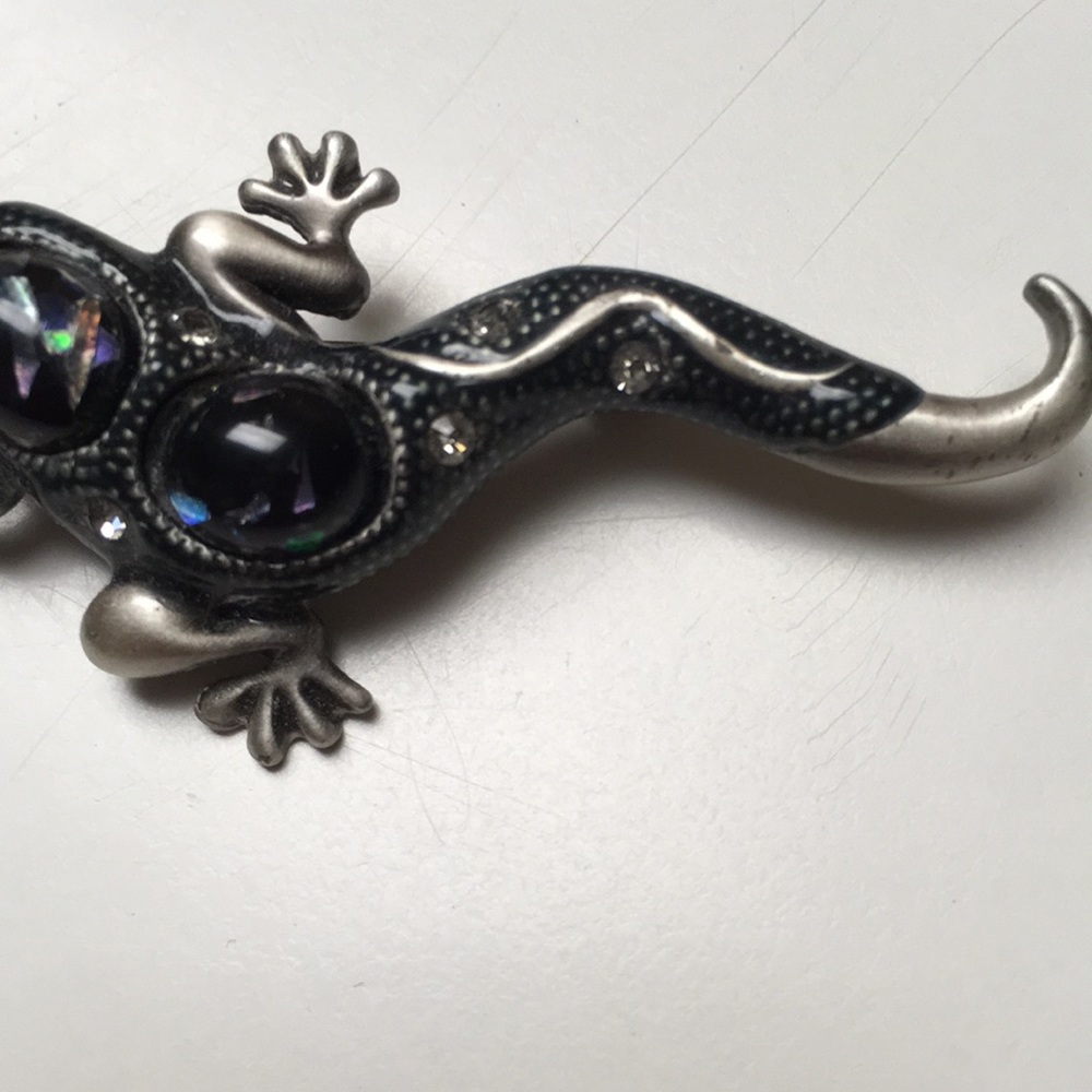 Lizard Metal Brooch - Picture 7 of 7